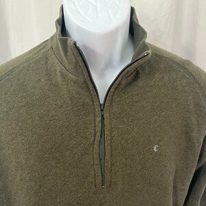 🪖 Criquet Men’s Army Green 1/4 Zip Pullover Golf Sweater Medium M ⛳
